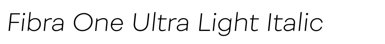 Fibra One Ultra Light Italic